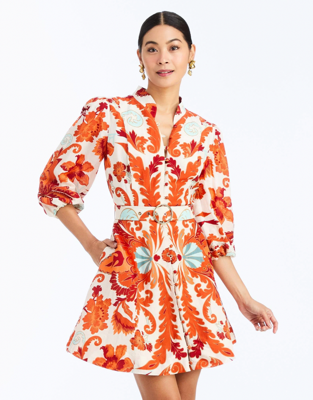 Valencia Mini Dress in Rossa Waltz