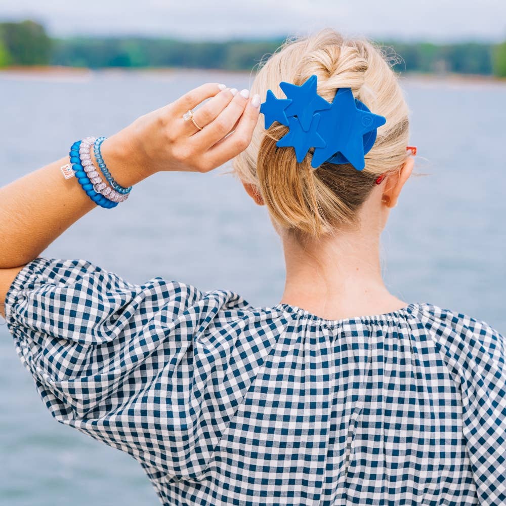 Flat Hair Clip | Large | Blue Shooting Star