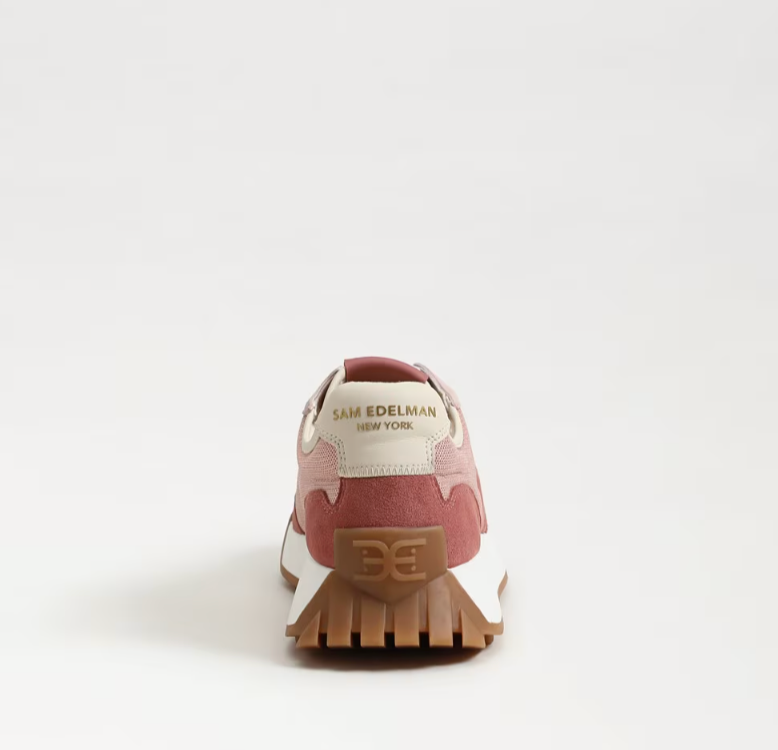 Langley Lace Up Sneaker in Blush/Multi Mesh/Suede