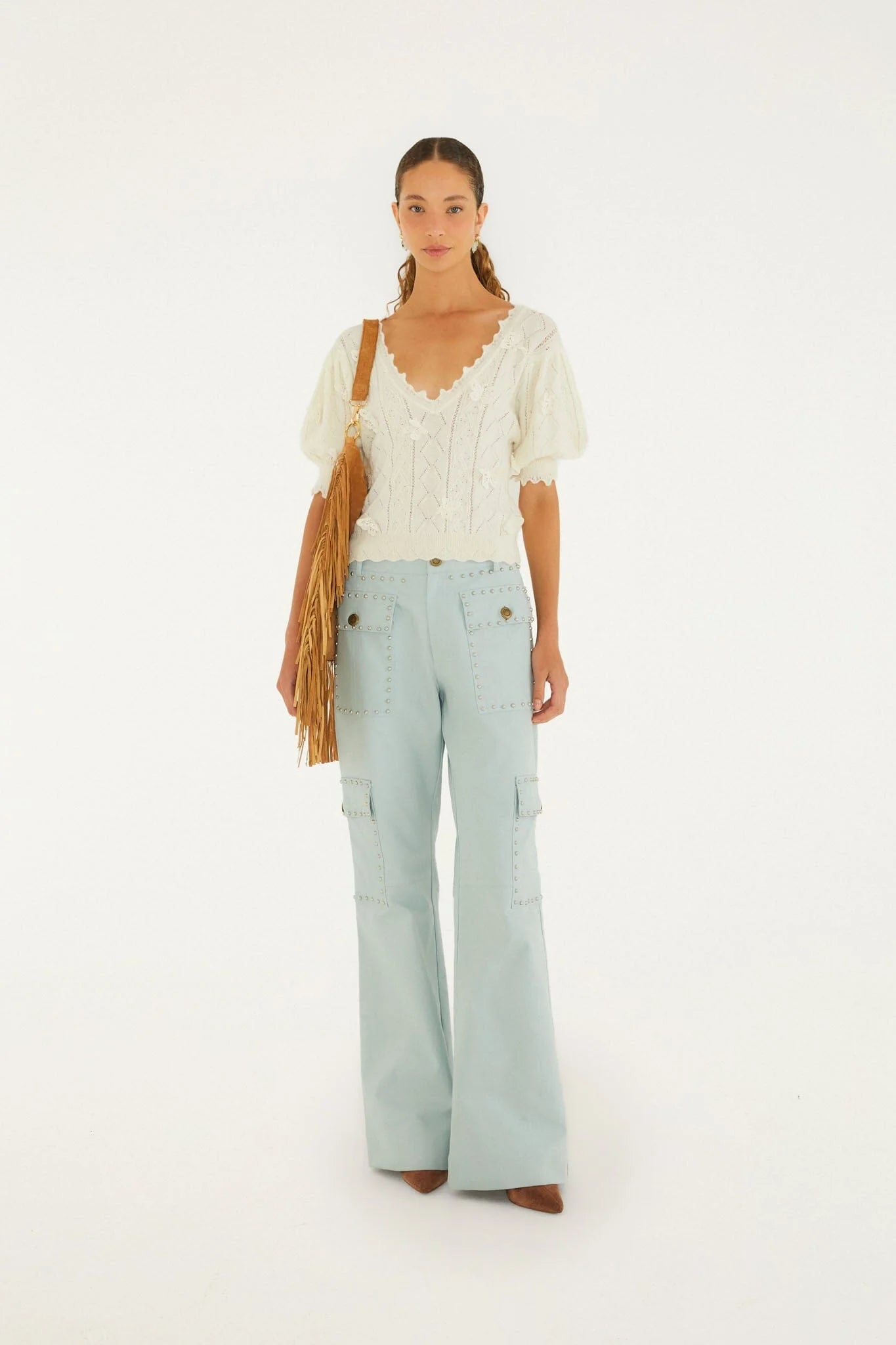 Richelieu 3D Butterflies Artisanal Knit Top