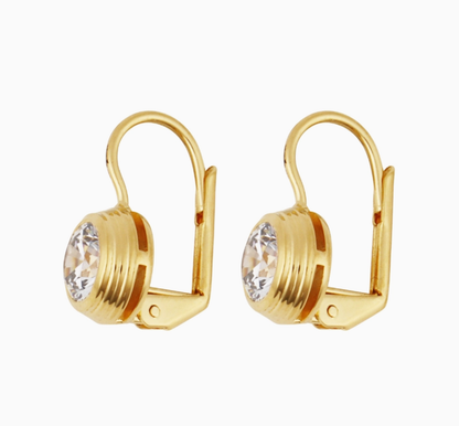 Bezel Drop Earrings