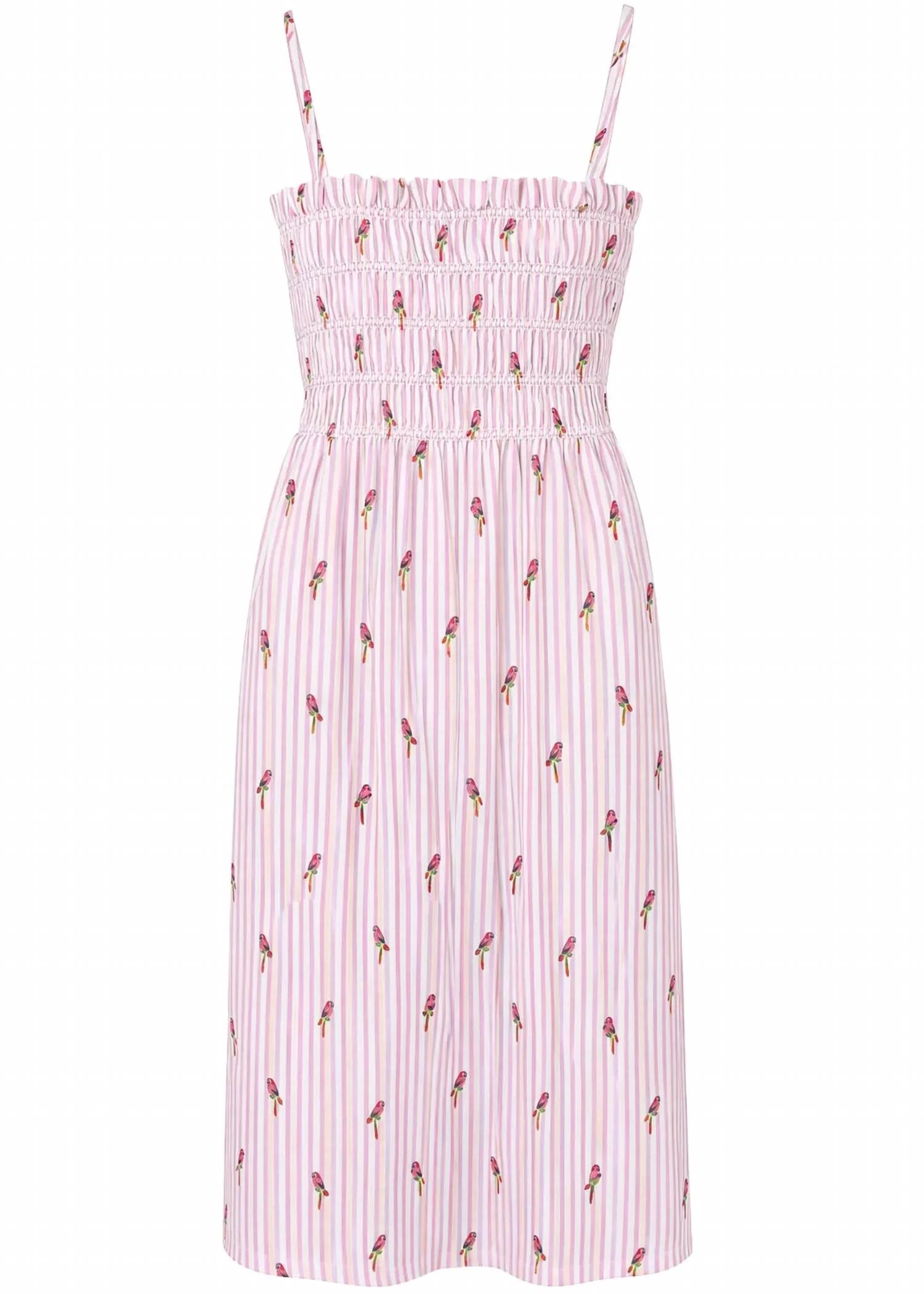 Mabel Dress in Pink Parrot
