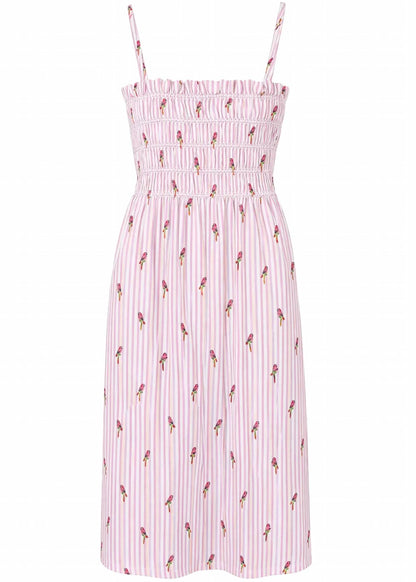 Mabel Dress in Pink Parrot