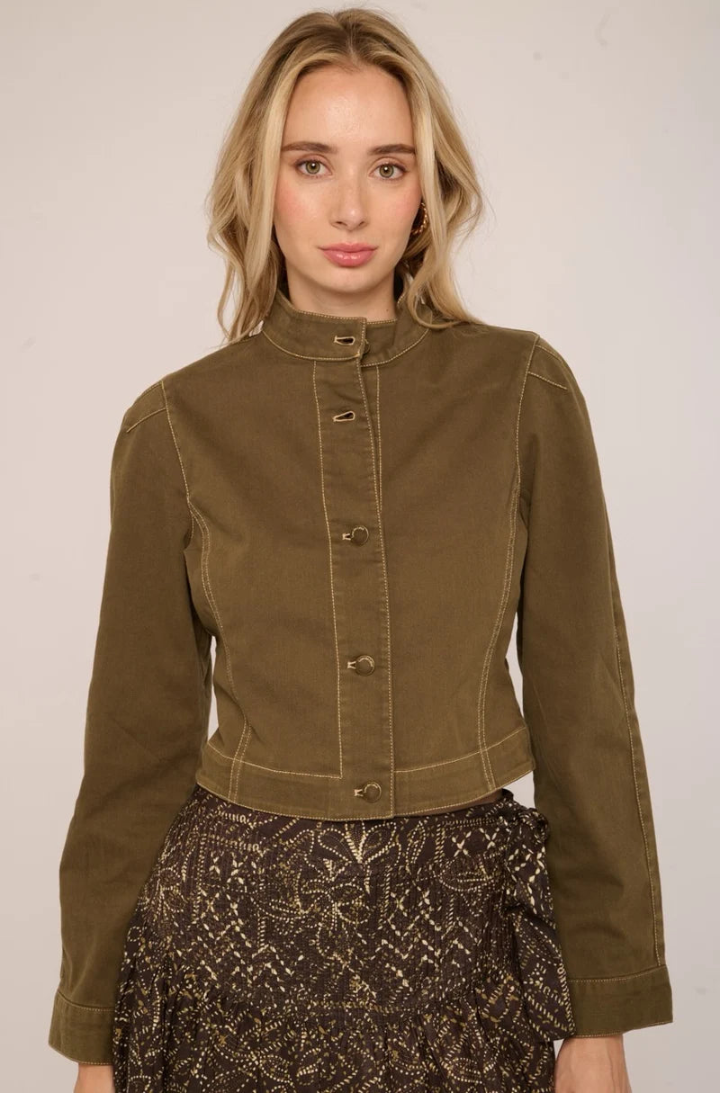 Bonnie Jacket in Ivy Green Denim