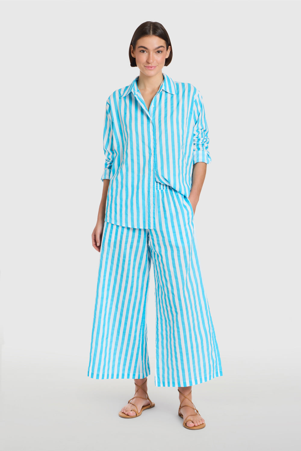 Boyfriend Shirt, Seaside Stripes
