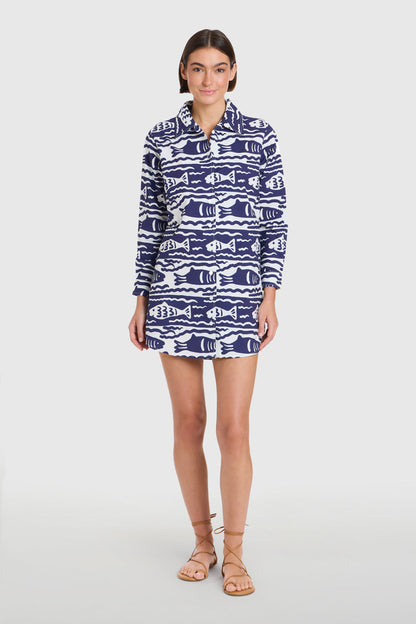 Cabana Coverup, Fish Print